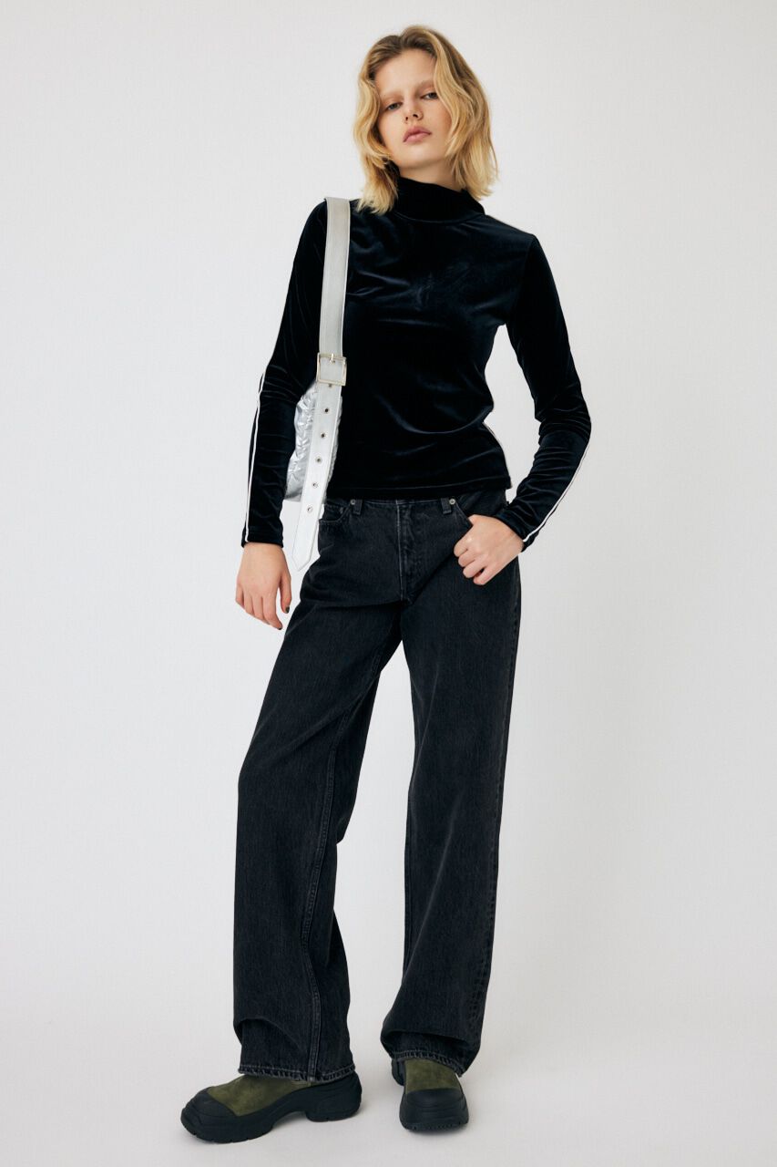 MOUSSY「HIGH NECK VELOUR トップス」|Tシャツ・カットソー|