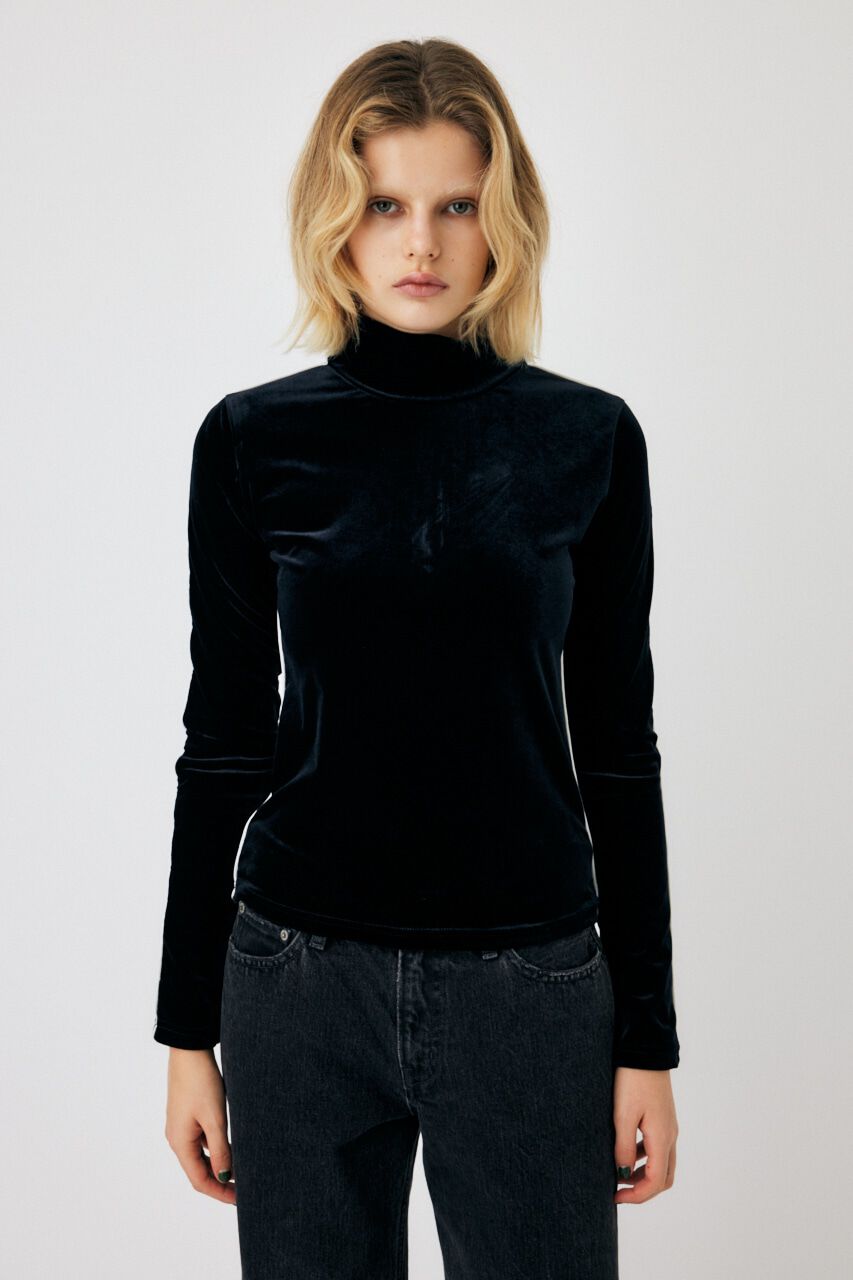 MOUSSY「HIGH NECK VELOUR トップス」|Tシャツ・カットソー|