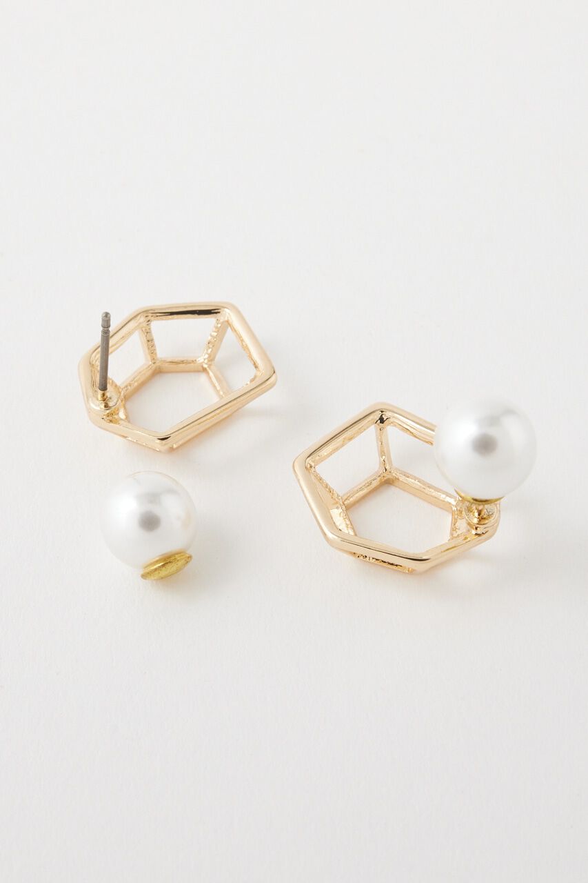 MOUSSY「HEXAGON LINE EARRINGS」|ピアス|