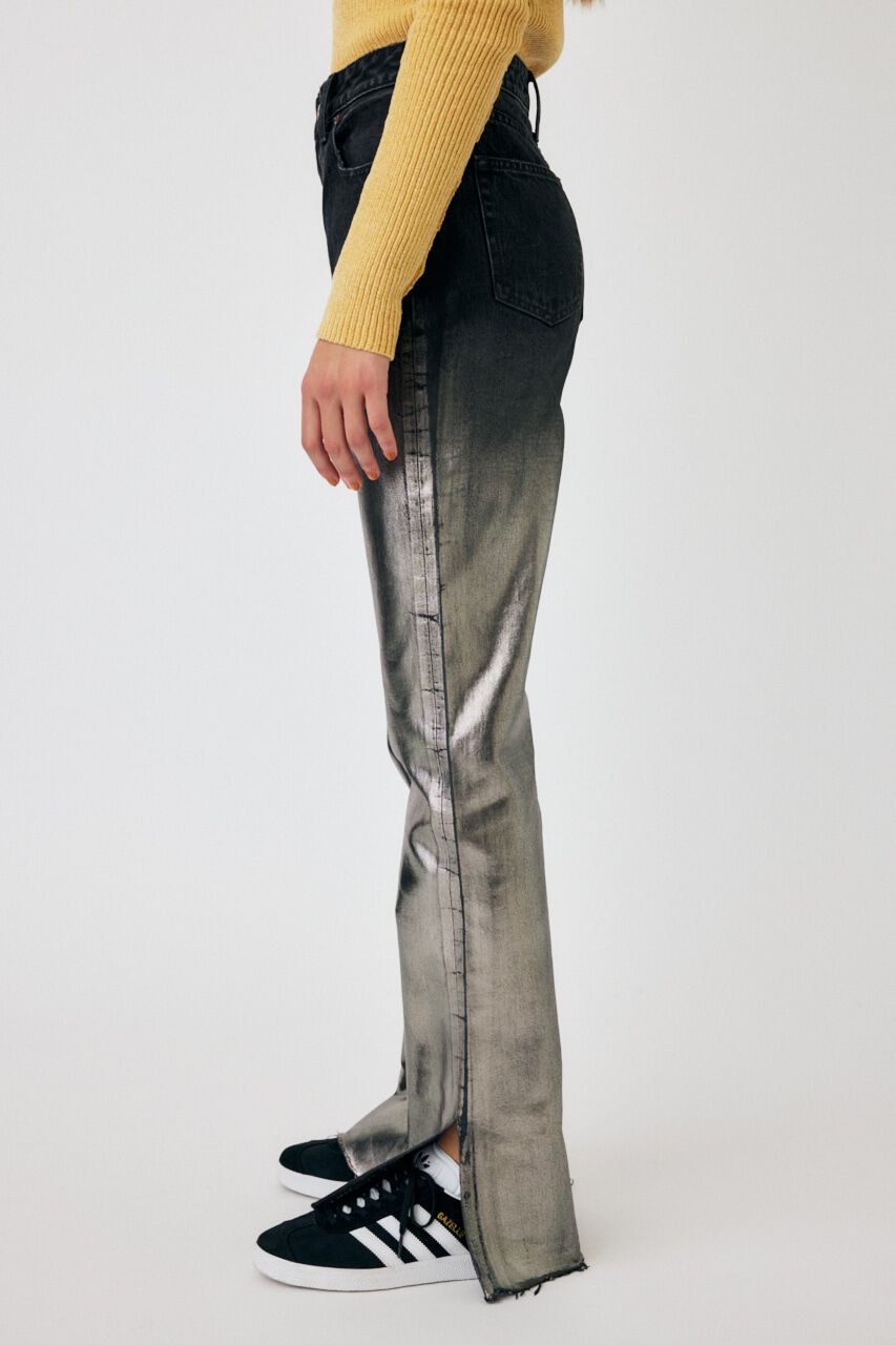 MOUSSY「FOIL PRINT SLIM FLARE」|デニム|