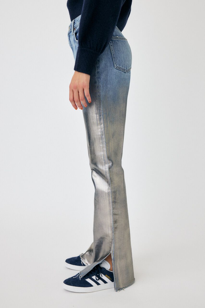 MOUSSY「FOIL PRINT SLIM FLARE」|デニム|