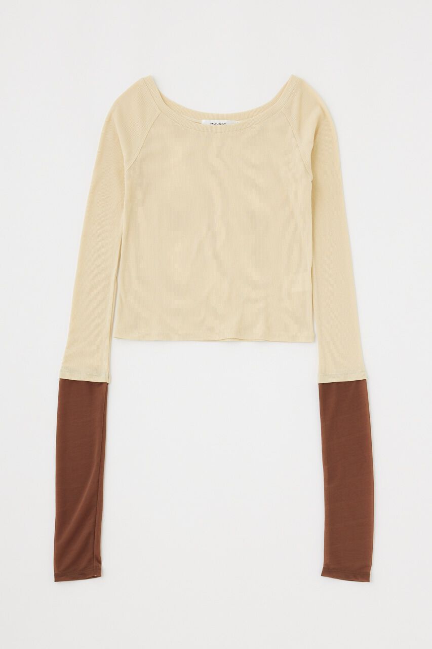 MOUSSY「COLOR BLOCK DOUBLE LAYER LSTシャツ」|Tシャツ・カットソー|
