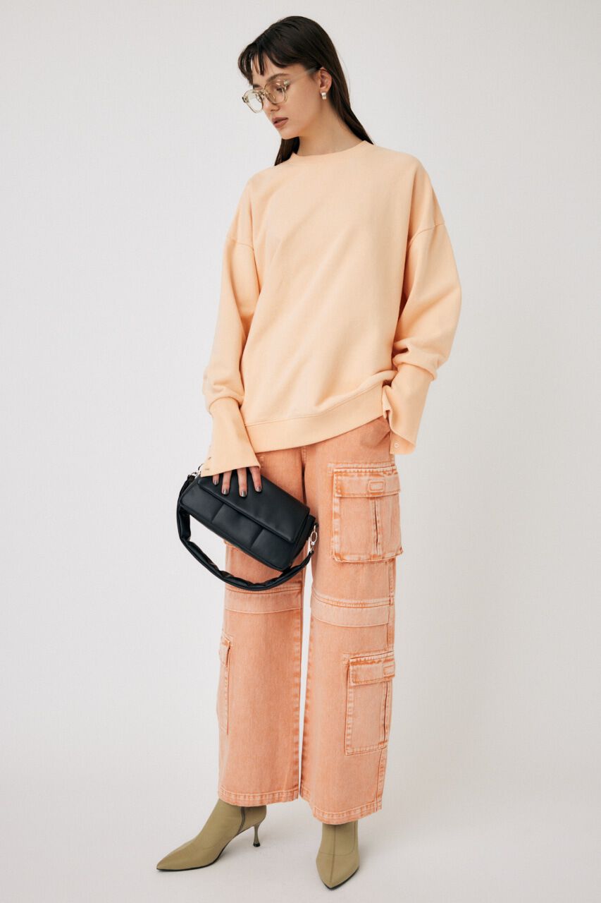 MOUSSY「BACK GATHER LOOSE スウェット」|パーカー|