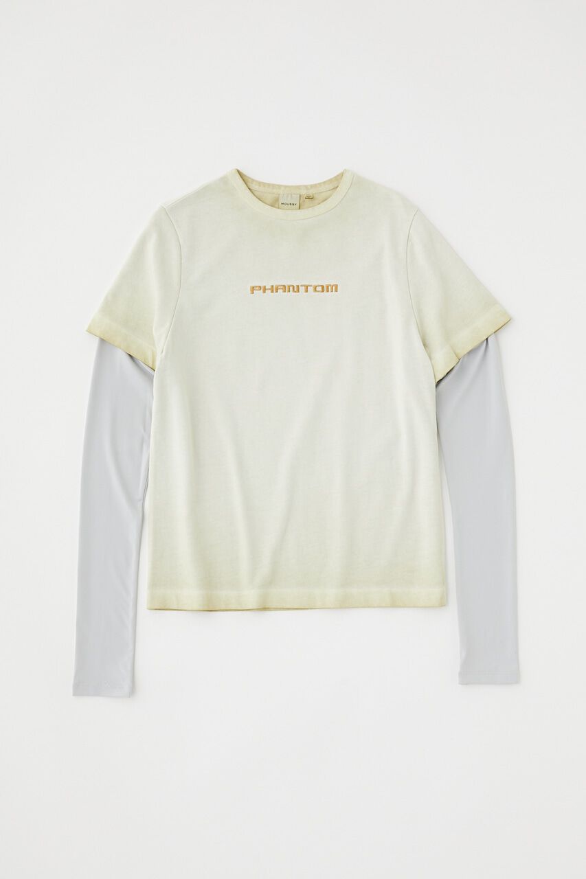 MOUSSY「LAYERED LIKE EMBROIDERY LS Tシャツ」|Tシャツ・カットソー|