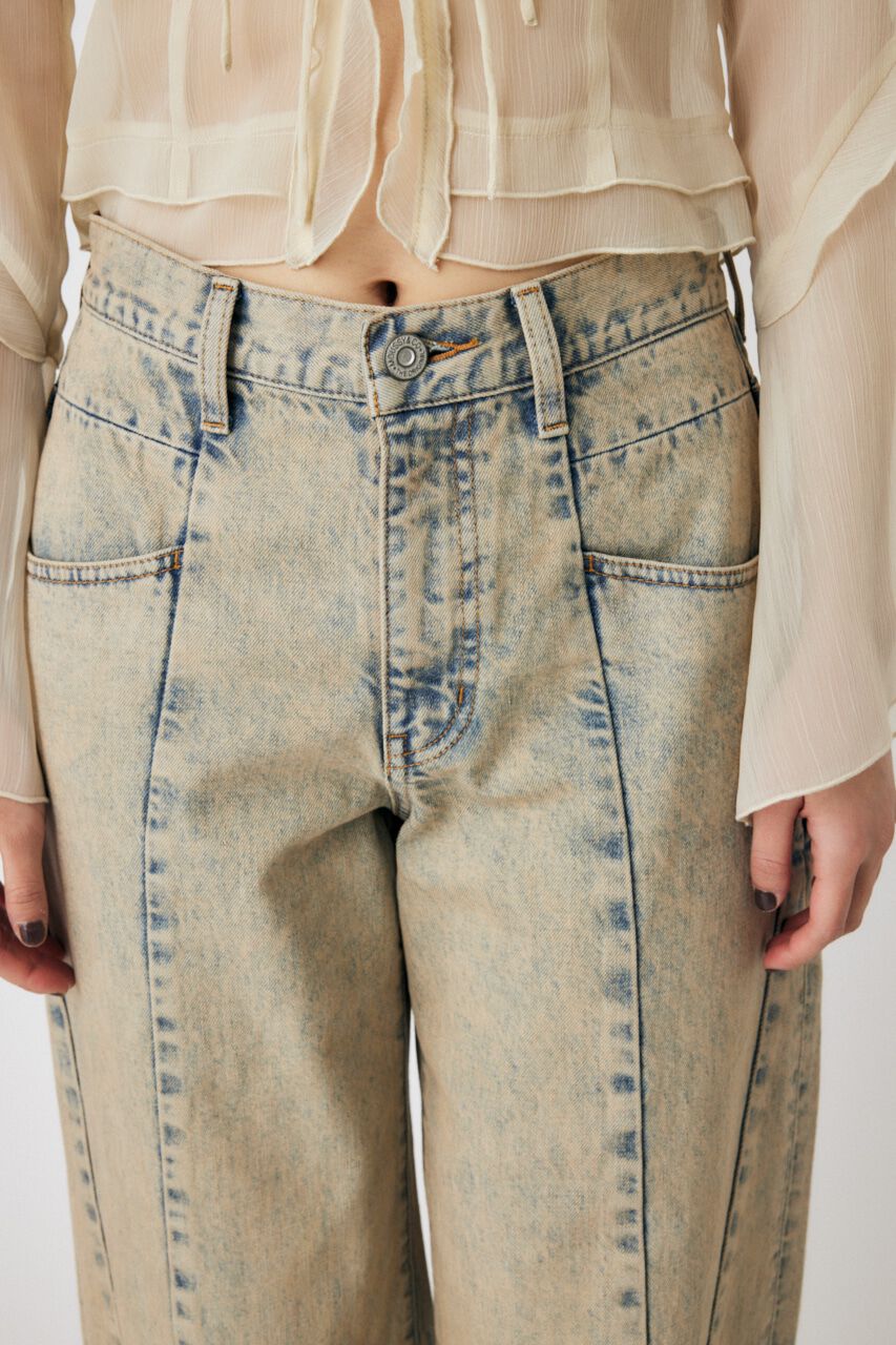 MOUSSY「CURVED LINE CHEMICAL BAGGY」|デニム|