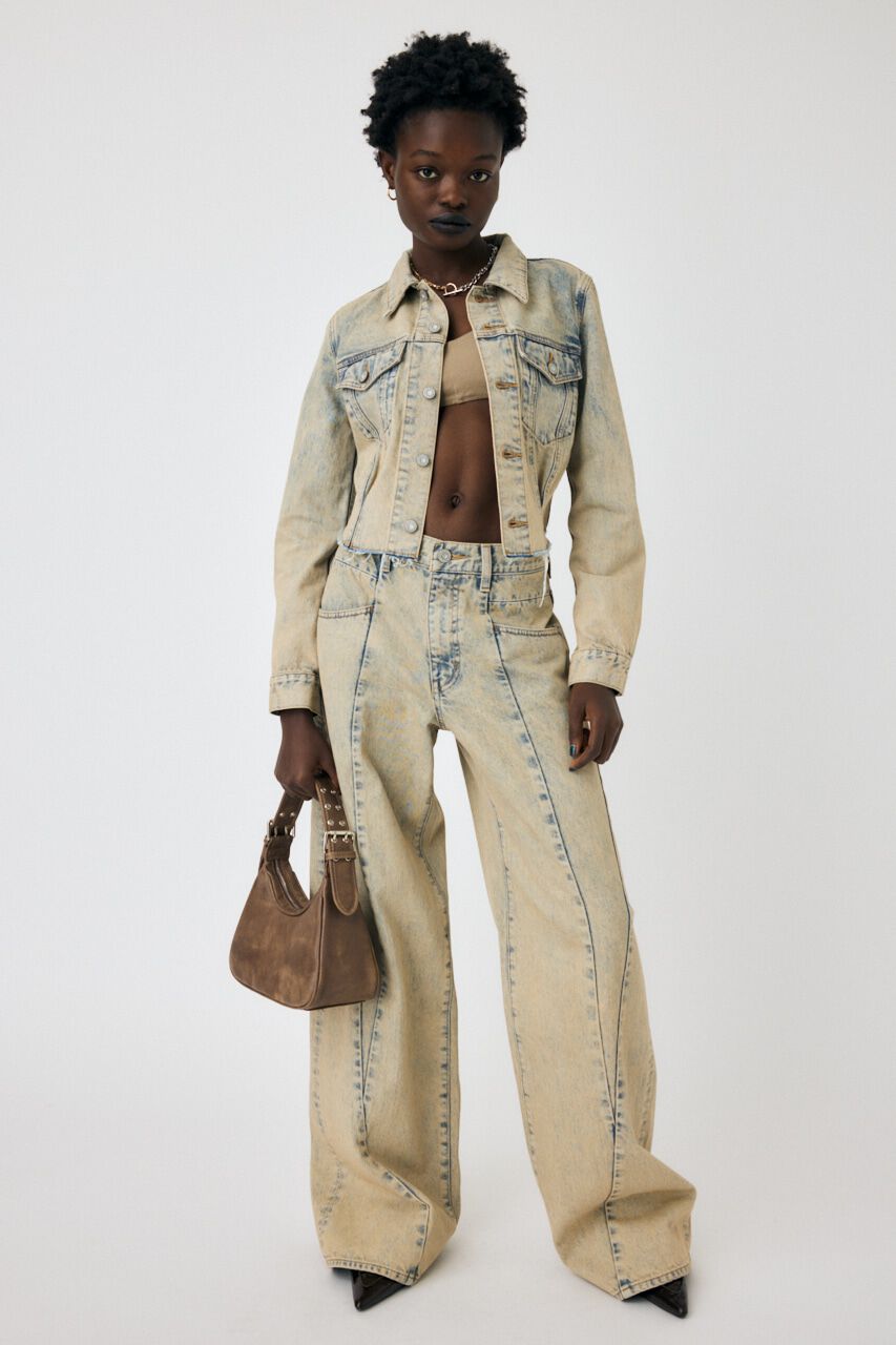 MOUSSY「CURVED LINE CHEMICAL BAGGY」|デニム|