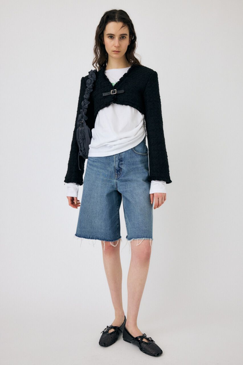 MOUSSY「SIDE GATHER LS Tシャツ」|Tシャツ・カットソー|