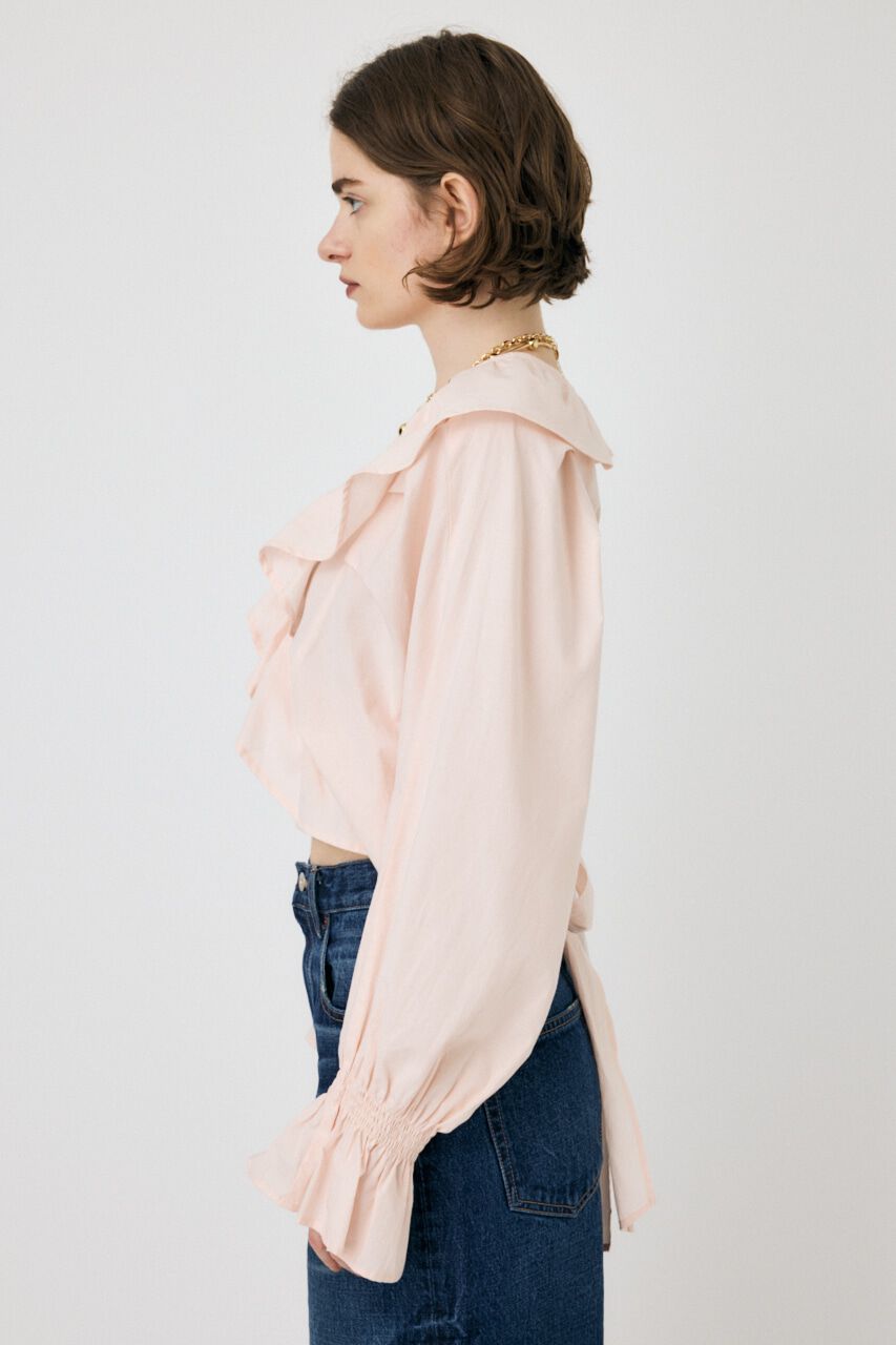 MOUSSY「VOLUME SLEEVE RUFFLE トップス」|シャツ・ブラウス|