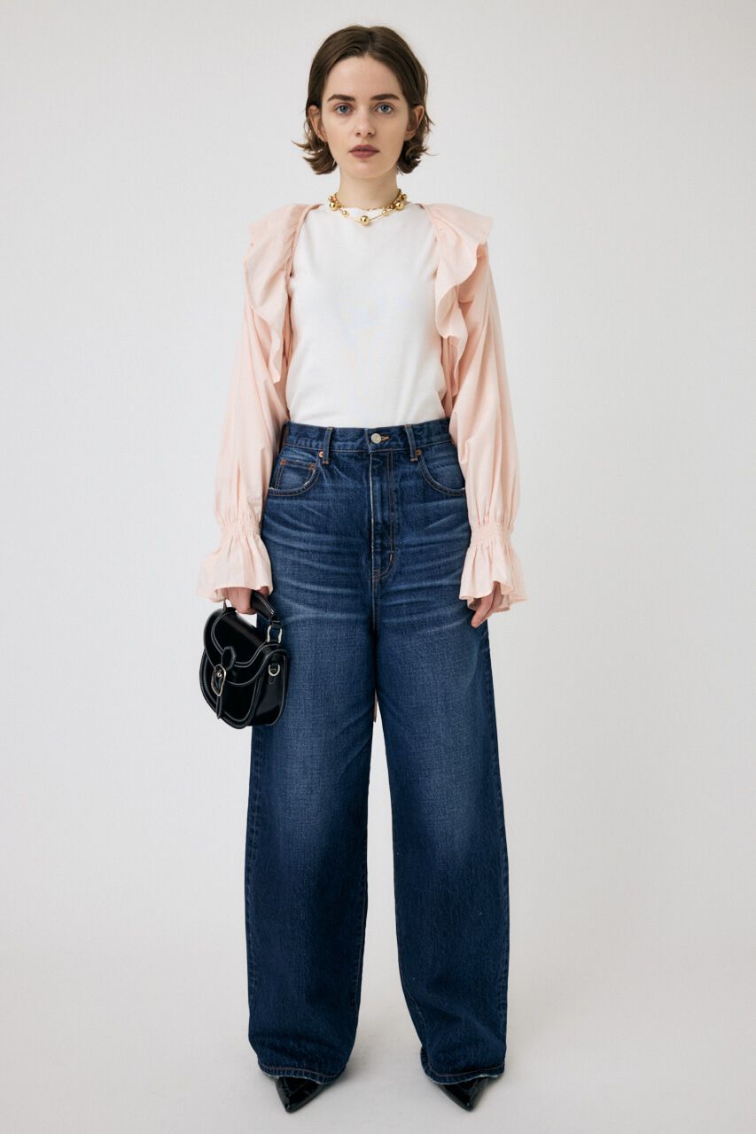 MOUSSY「VOLUME SLEEVE RUFFLE トップス」|シャツ・ブラウス|