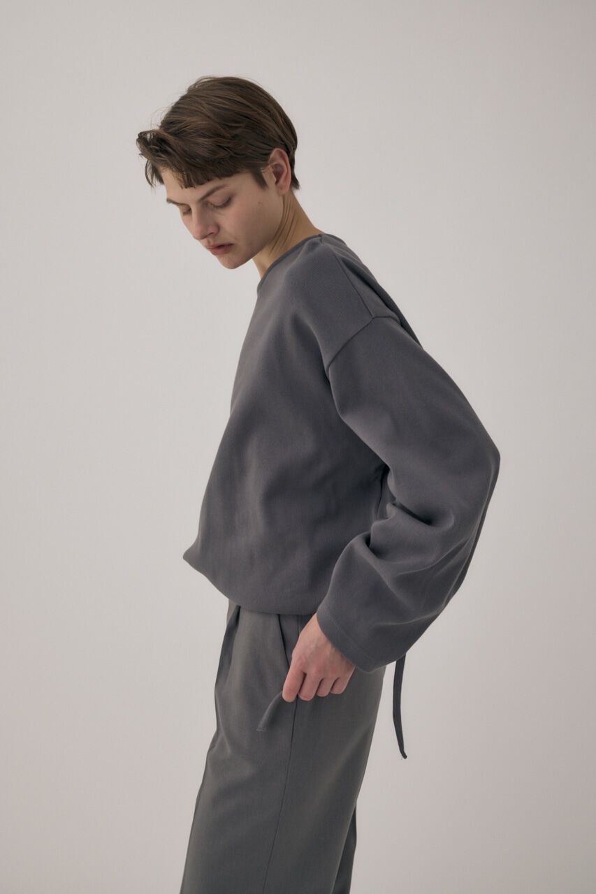 MOUSSY「ｵｰｶﾞﾆｯｸｺｯﾄﾝ使用の厚手ｶｯﾄｿｰ裾と袖を紐でｷﾞｬｻﾞｰ 」|Tシャツ・カットソー|