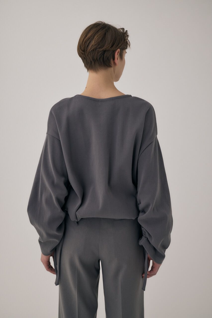 MOUSSY「ｵｰｶﾞﾆｯｸｺｯﾄﾝ使用の厚手ｶｯﾄｿｰ裾と袖を紐でｷﾞｬｻﾞｰ 」|Tシャツ・カットソー|