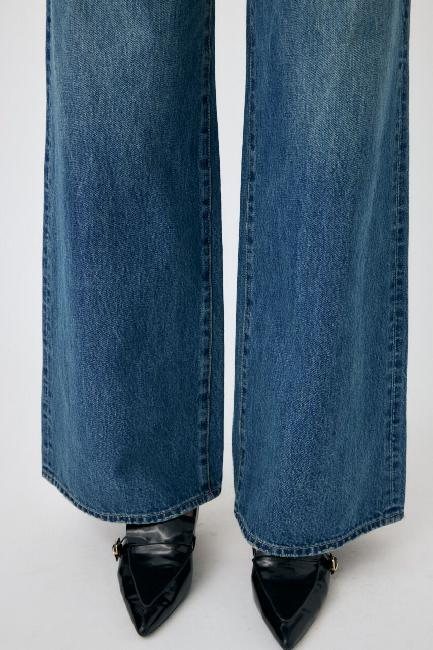 MOUSSY「W WAIST WIDE LEG STRAIGHT」|デニム|