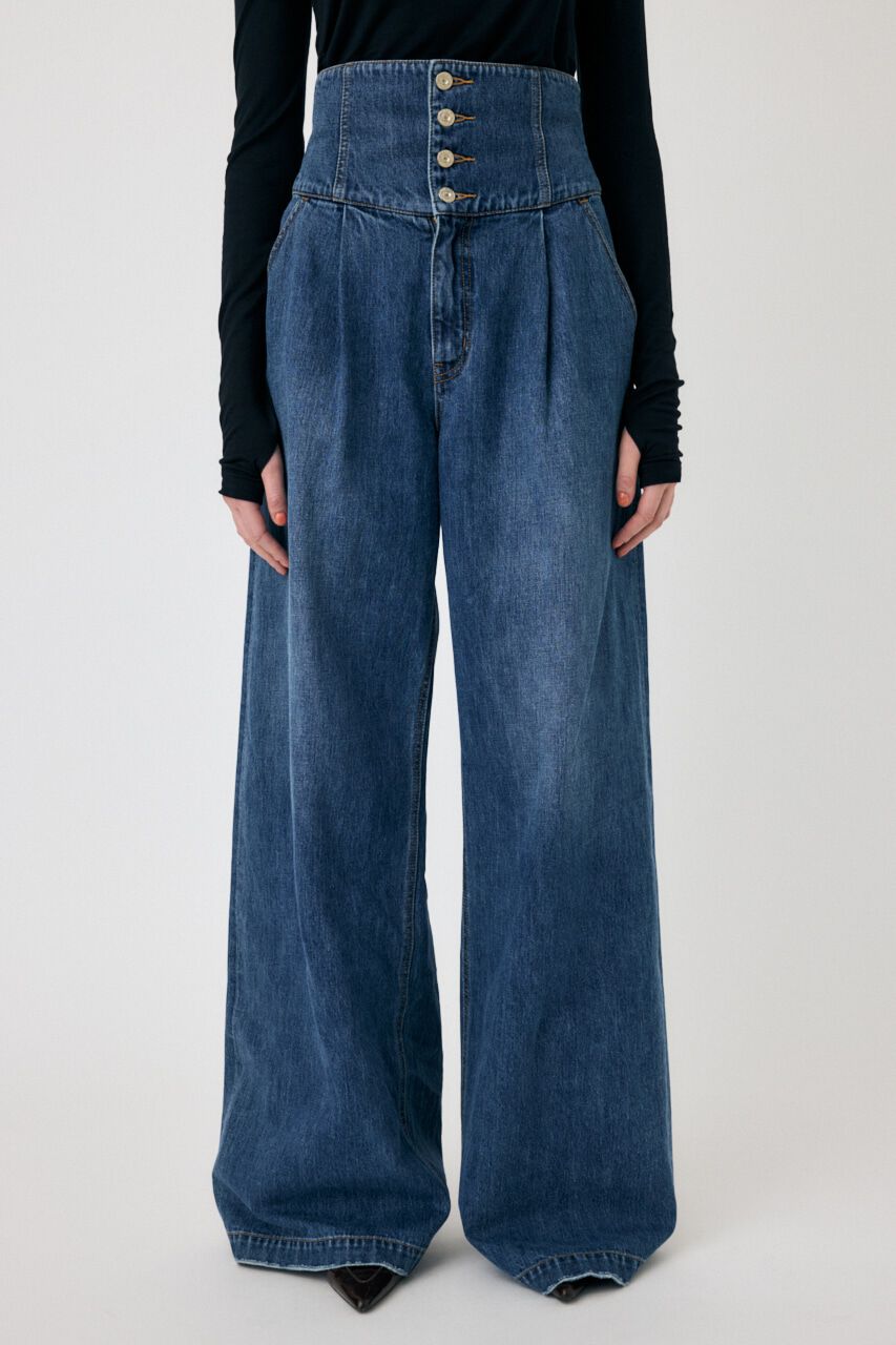 MOUSSY「CORSET DESIGN BAGGY」|デニム|