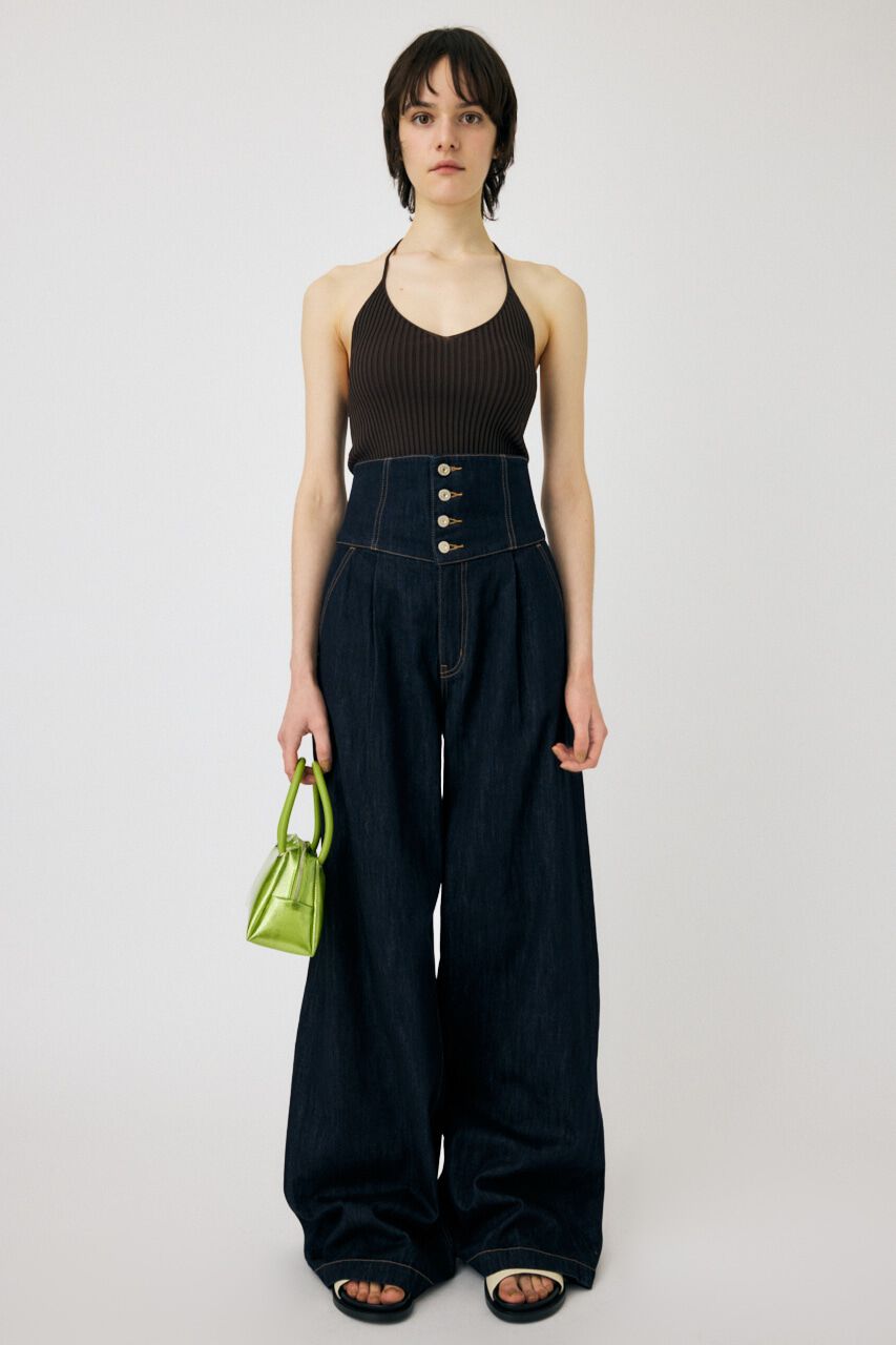 MOUSSY「CORSET DESIGN BAGGY」|デニム|