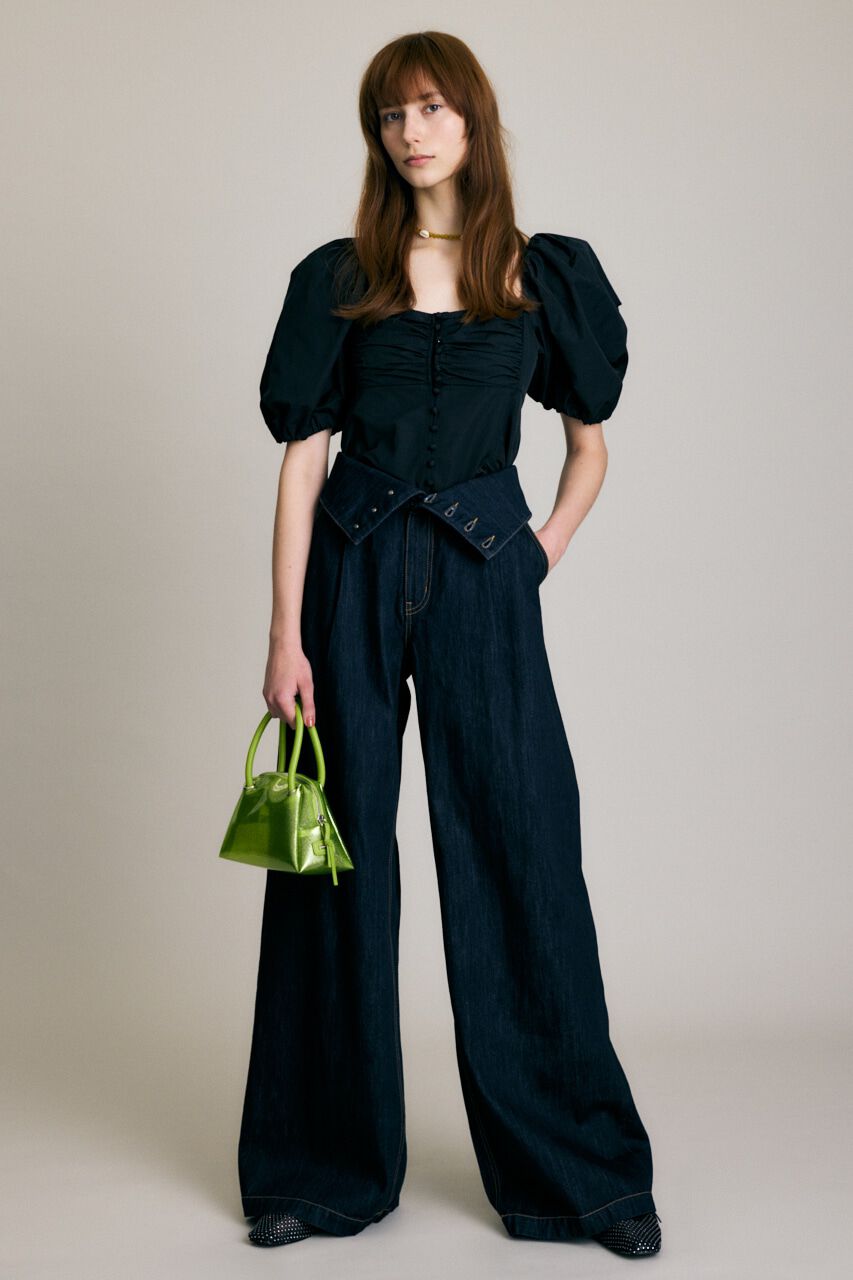 MOUSSY「OPEN NECK GATHER ブラウス」|シャツ・ブラウス|