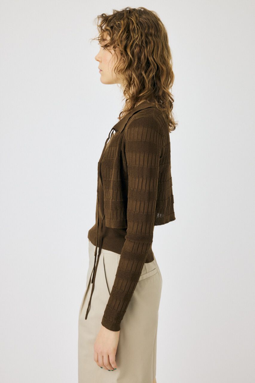 MOUSSY「KNIT キャミ & RIBBON シャツセット」|シャツ・ブラウス|