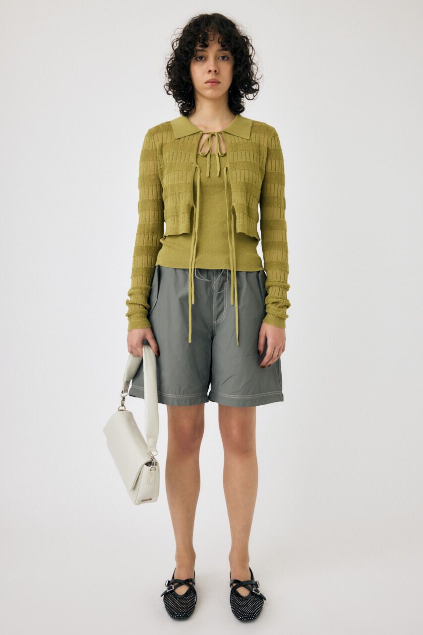 MOUSSY「KNIT キャミ & RIBBON シャツセット」|シャツ・ブラウス|