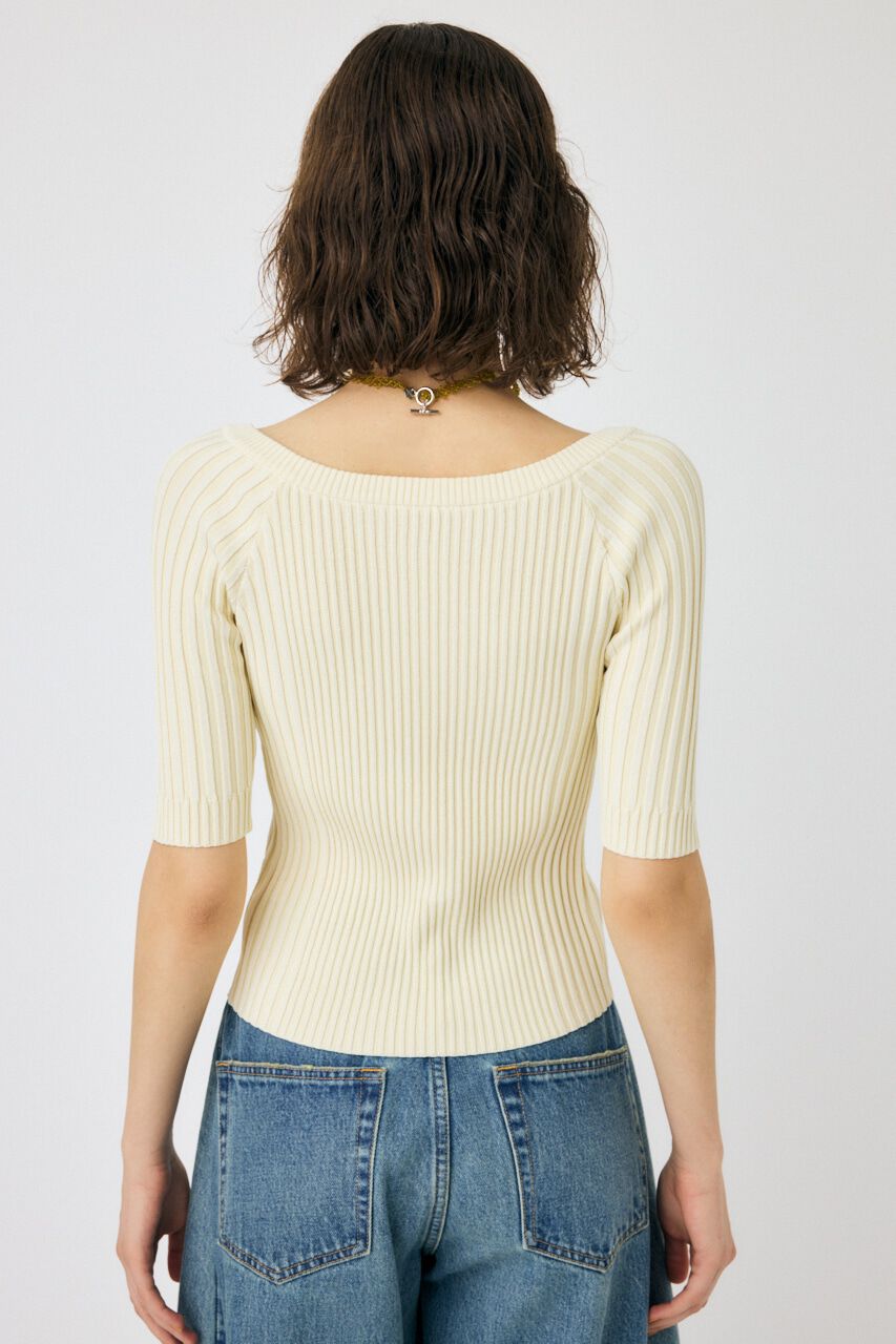 MOUSSY「ZIP UP RIB トップス」|ニット・セーター|
