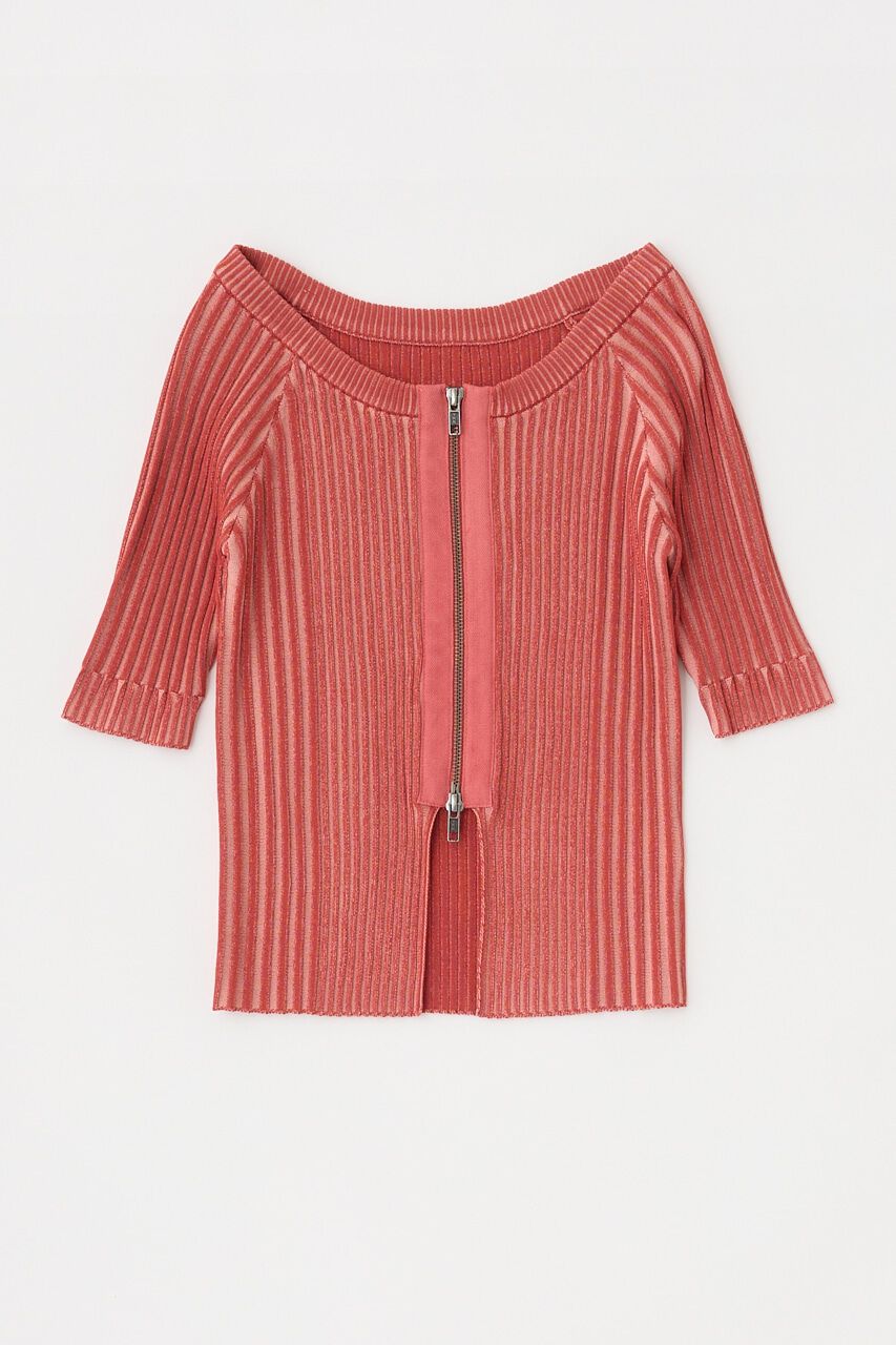 MOUSSY「ZIP UP RIB トップス」|ニット・セーター|