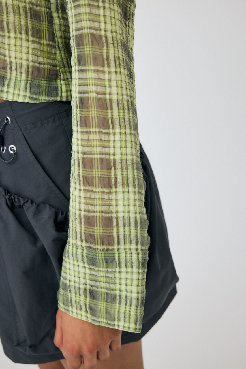 MOUSSY「FRONT TIED CHECK シャツ」|シャツ・ブラウス|