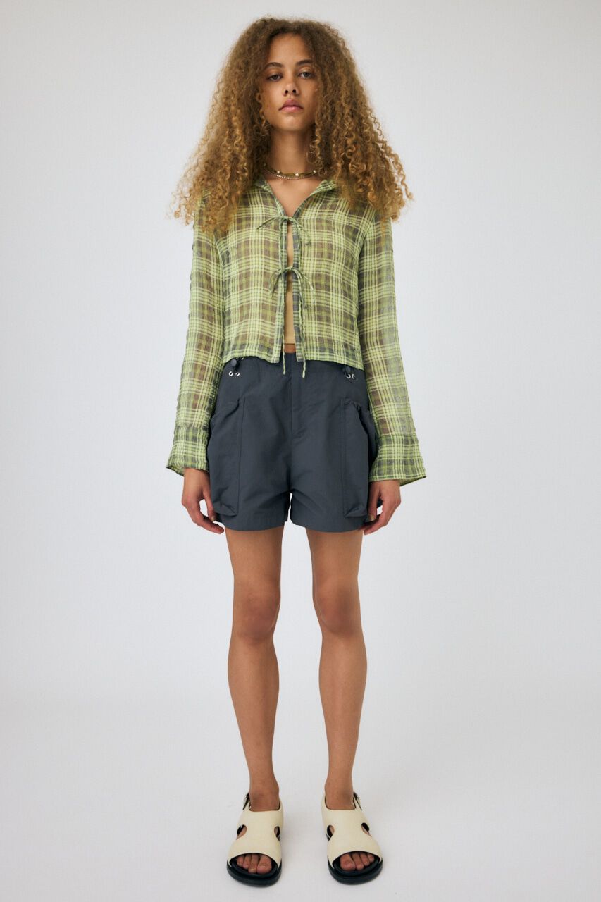 MOUSSY「FRONT TIED CHECK シャツ」|シャツ・ブラウス|