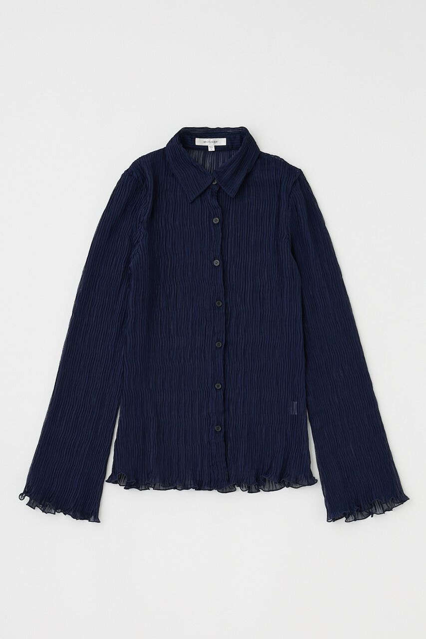 MOUSSY「SHEER PLEATS シャツ」|シャツ・ブラウス|