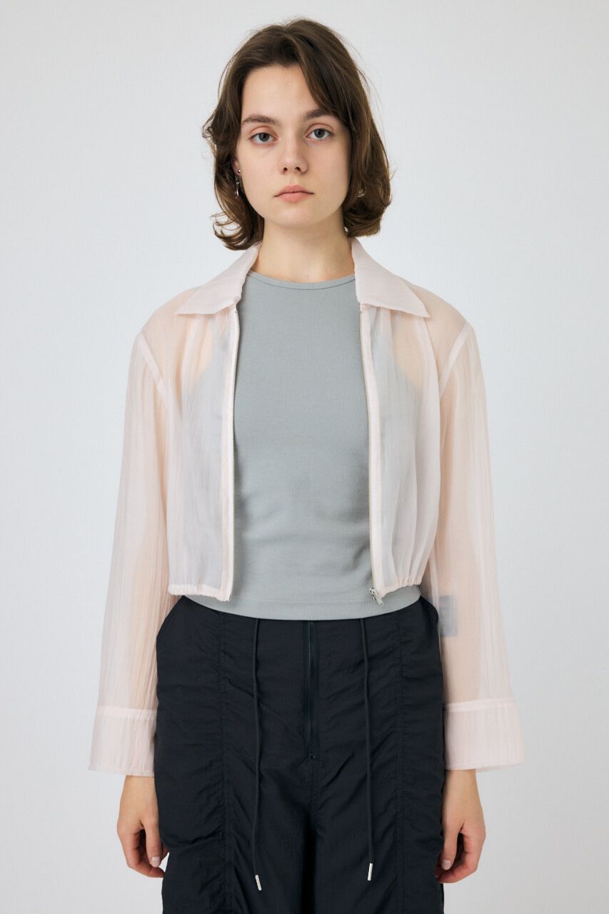 MOUSSY「SHEER CROPPED ジャケット」|シャツ・ブラウス|