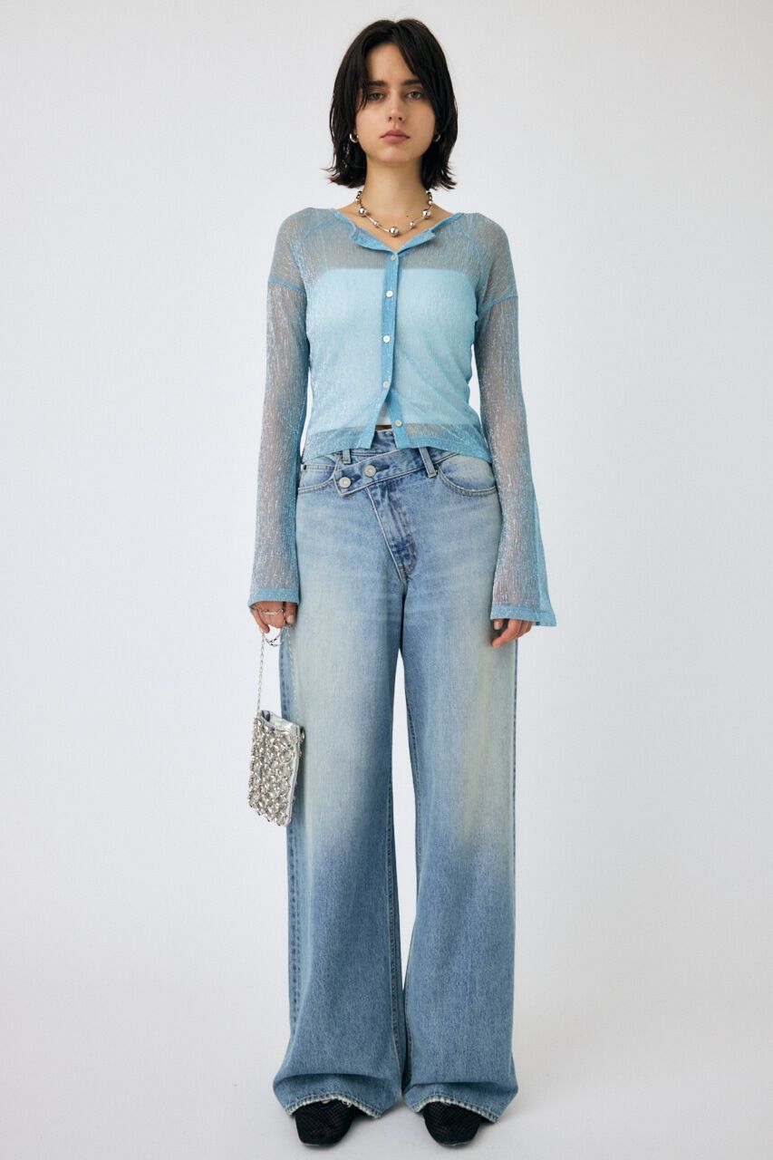 MOUSSY「GLITTER PLEATS カーディガン」|Tシャツ・カットソー|