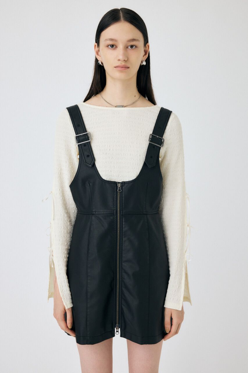 MOUSSY「FRONT ZIP ジャンパースカート」|ワンピース|