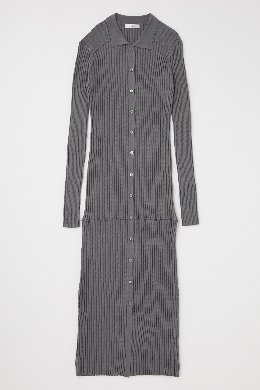 MOUSSY「CABLE KNIT ロングドレス」|ワンピース|