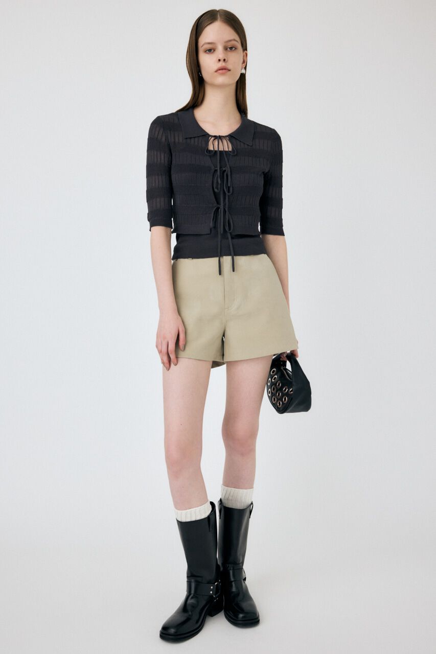 MOUSSY「KNIT CAMI & RIBBON シャツセット」|ニット・セーター|