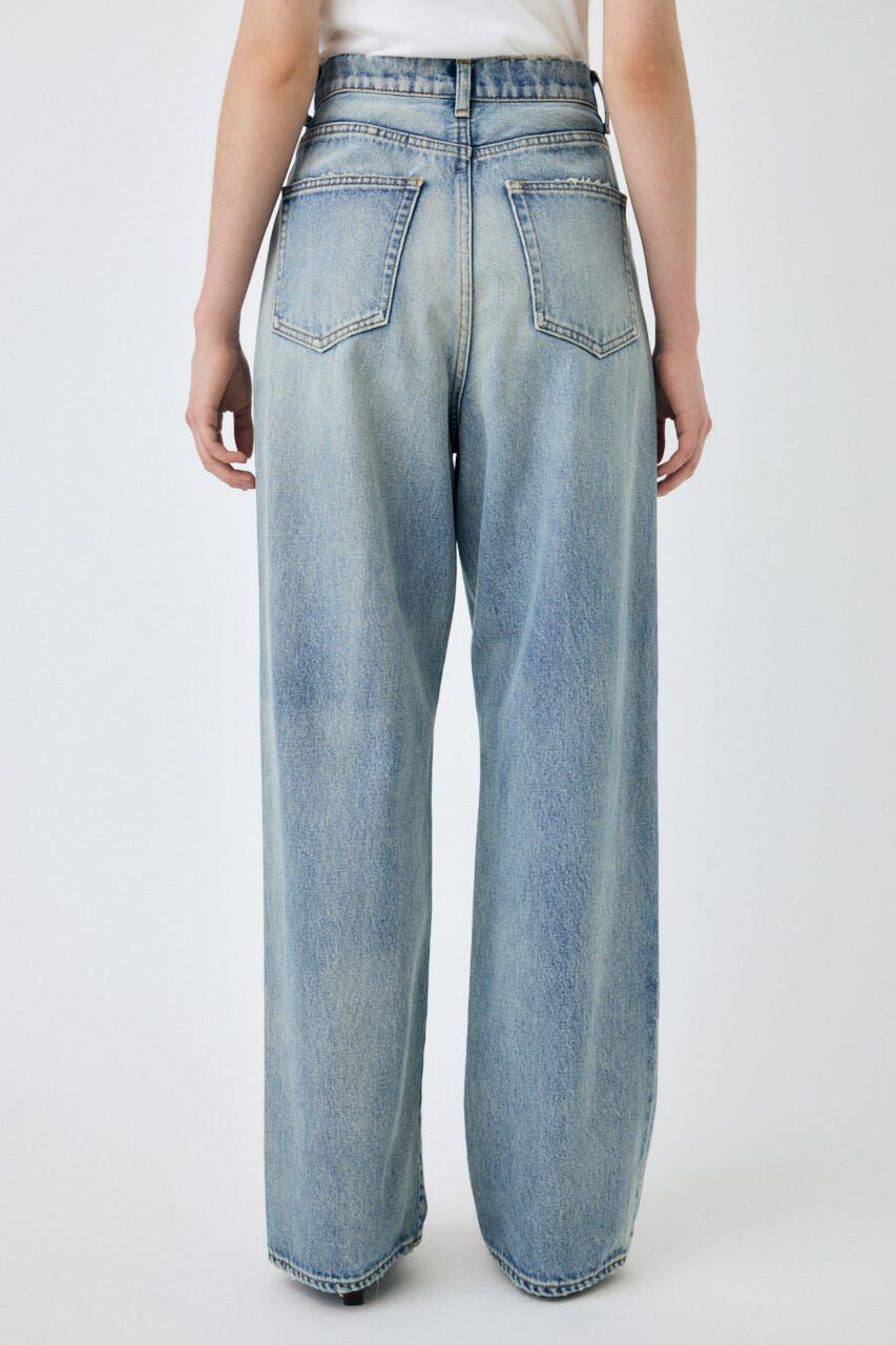 MOUSSY「HW DAMAGE LOOSE STRAIGHT」|デニム|