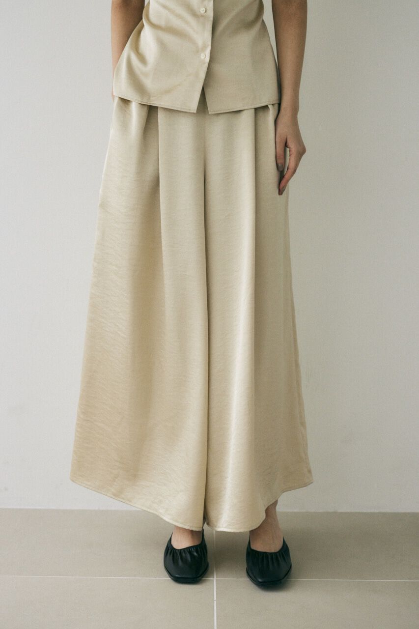 MOUSSY「リサイクルポリエステル使用　フレア分量たっぷりのサテンパンツ」|その他|