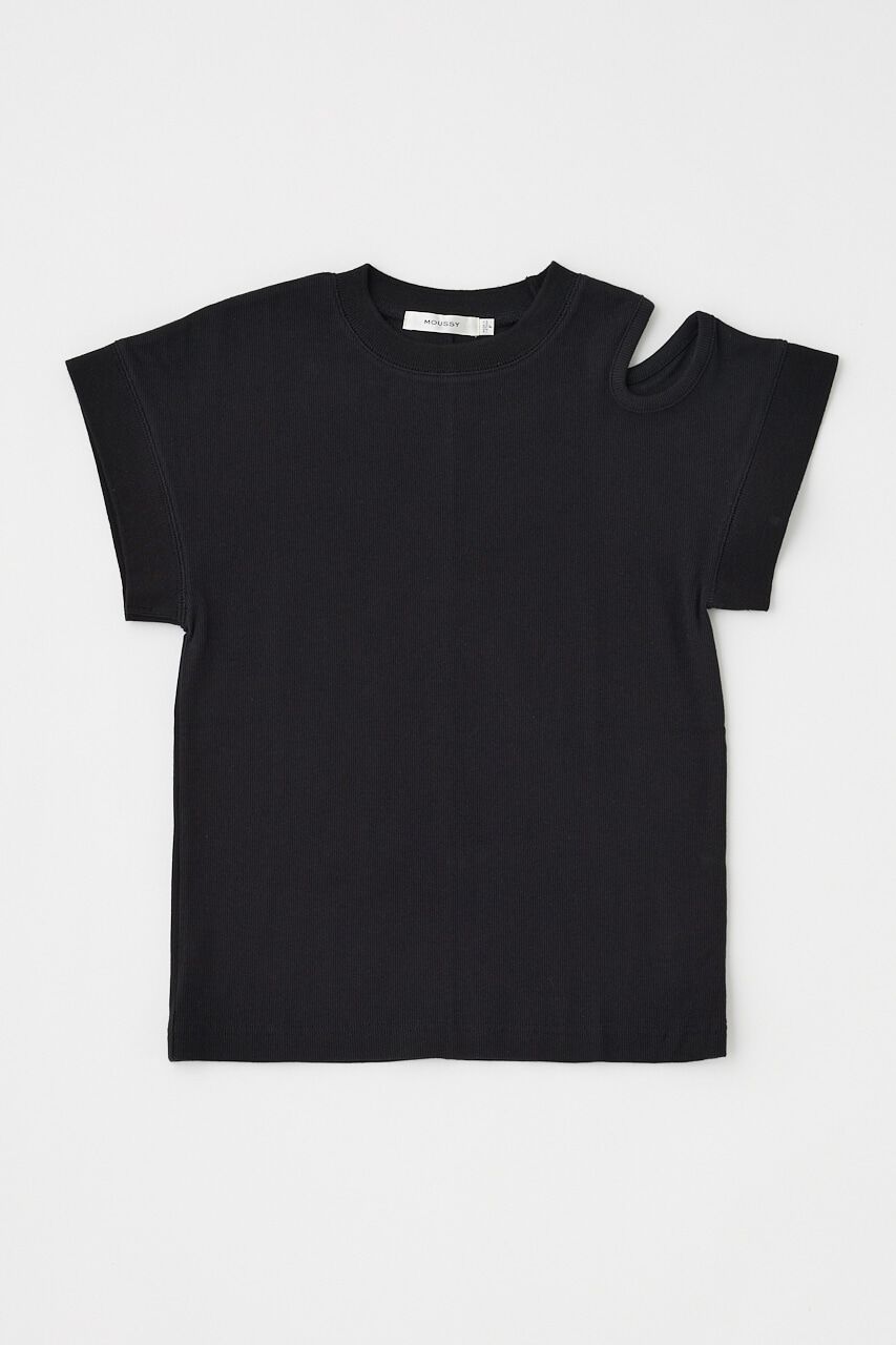 MOUSSY「CUT OUT LOOSE Tシャツ」|Tシャツ・カットソー|BLK