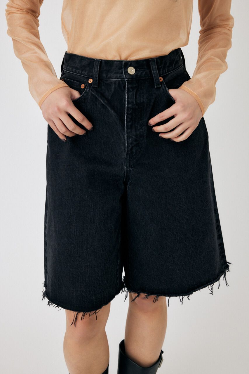 MOUSSY「WIDE DENIM SHORT パンツ」|デニム|