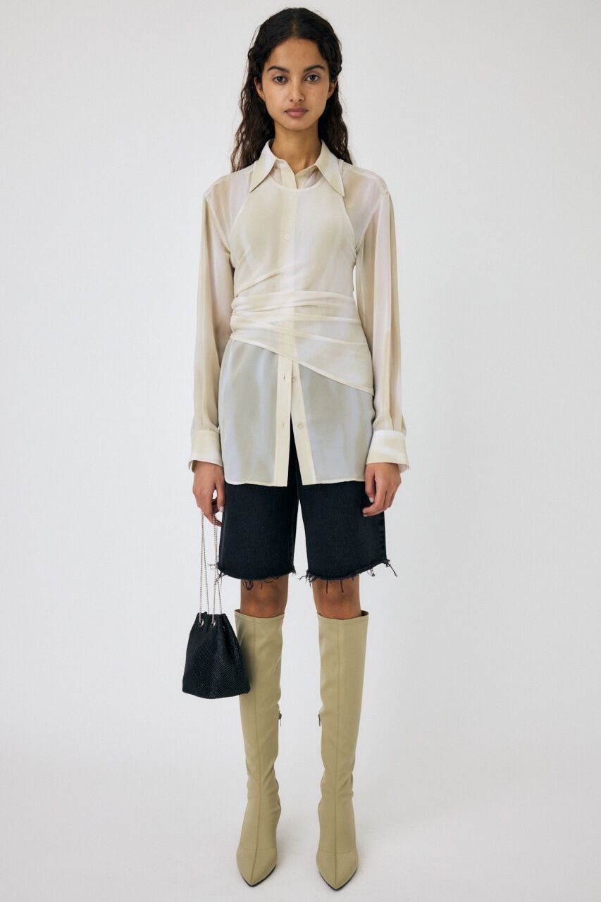 MOUSSY「WIDE DENIM SHORT パンツ」|デニム|