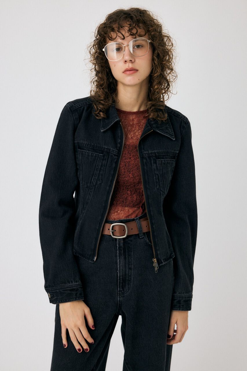 MOUSSY「WAIST TUCK デニムシャツ」|シャツ・ブラウス|BLK