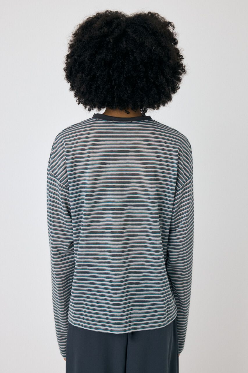 MOUSSY「SHEER BORDER ロンT」|Tシャツ・カットソー|