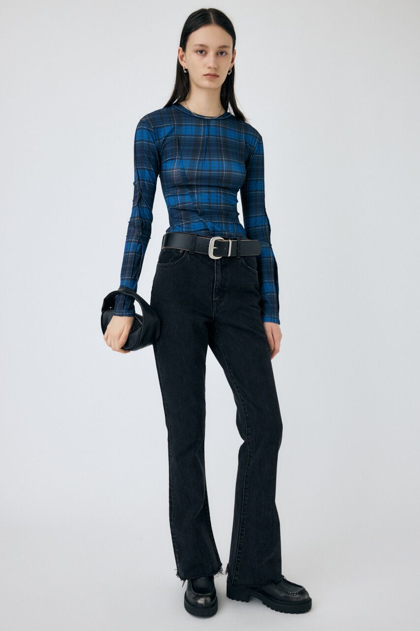 MOUSSY「TUCK CHECK トップス」|Tシャツ・カットソー|