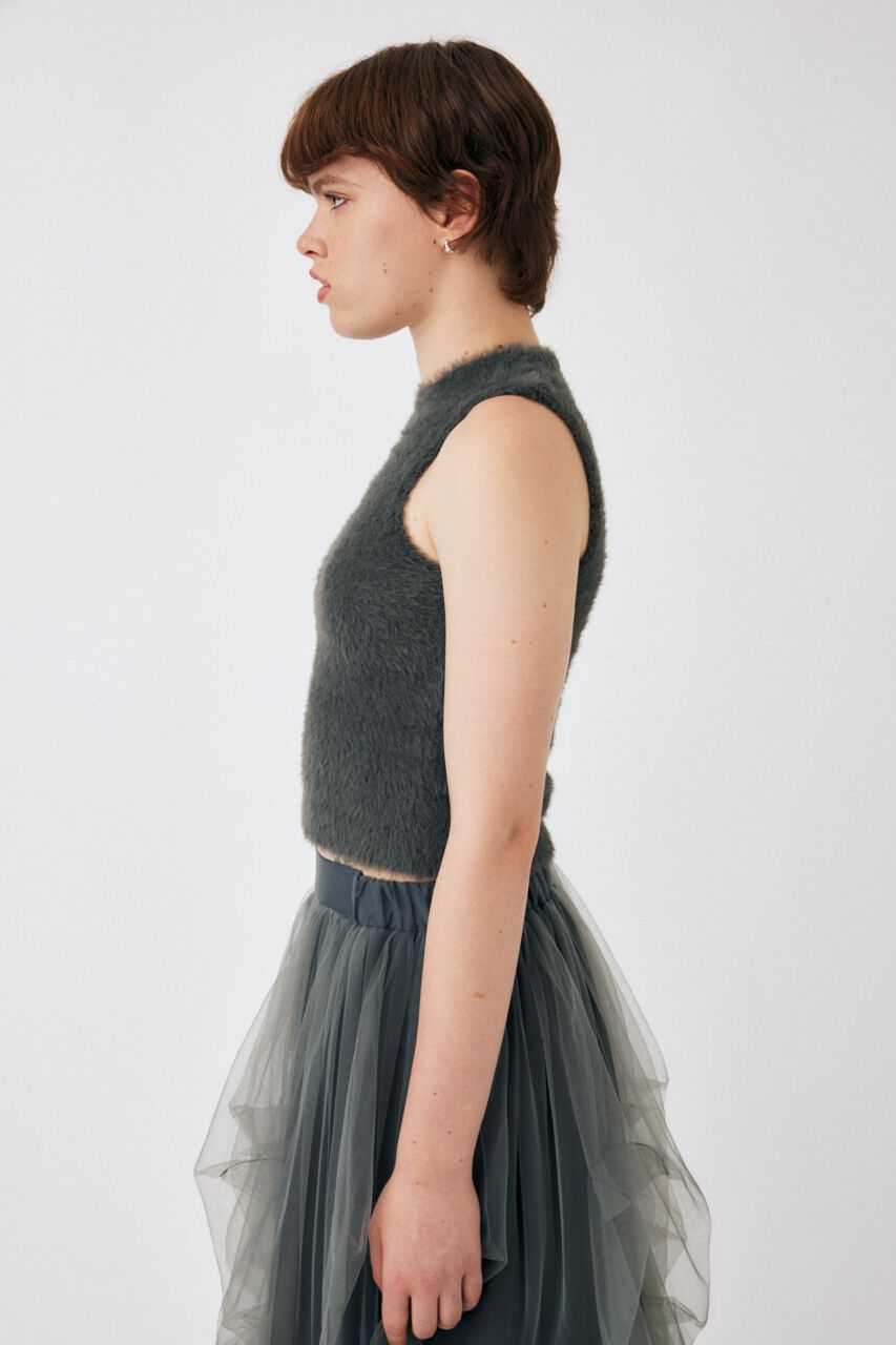 MOUSSY「SHAGGY KNIT ボレロ & タンク」|ニット・セーター|