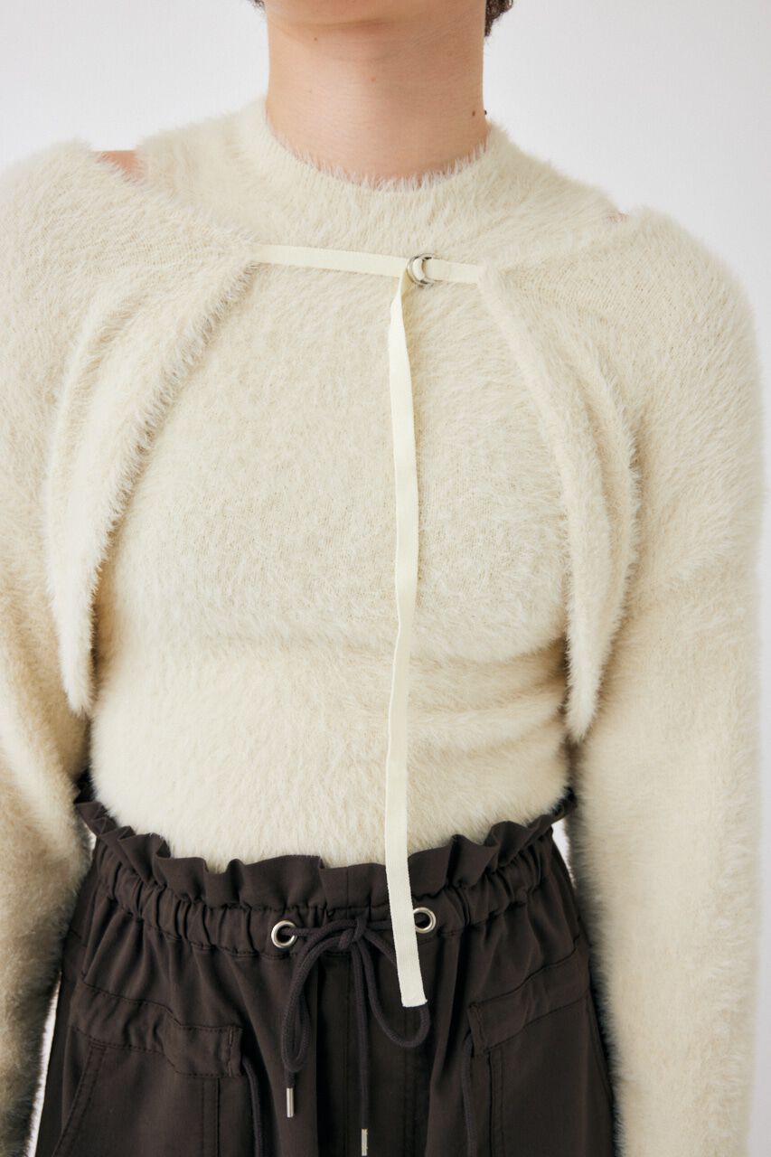 MOUSSY「SHAGGY KNIT ボレロ & タンク」|ニット・セーター|