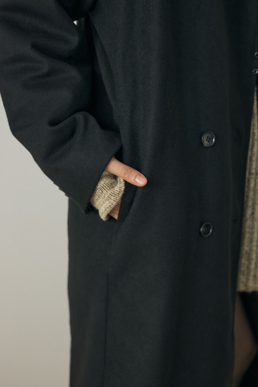 MOUSSY「テーラードロングコート リサイクルポリエステル&times;ウール混」|その他|