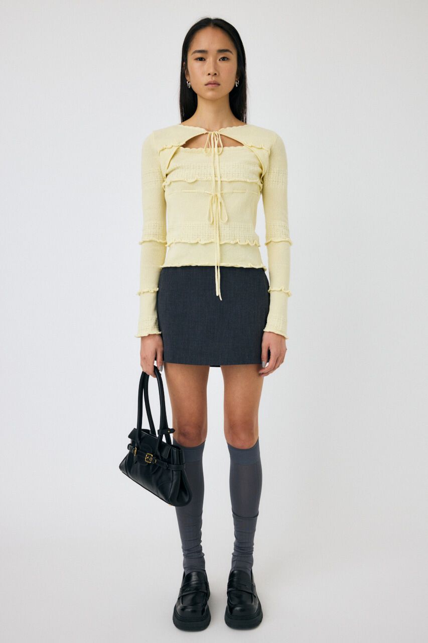 MOUSSY「BOW DESIGN ニットトップス」|ニット・セーター|