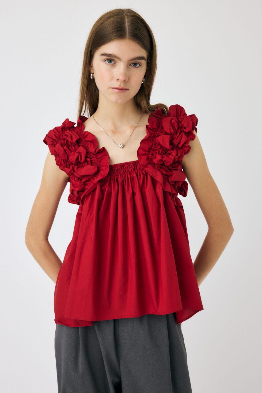 MOUSSY「SHOULDER FRILLS トップス」|その他|