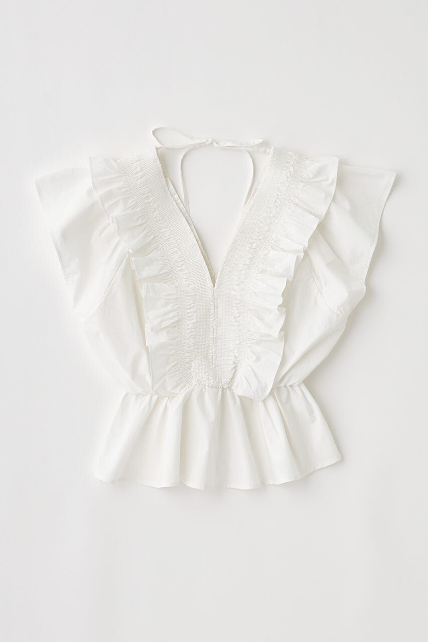 MOUSSY「SHIRRING RUFFLE PEPLUM トップス」|その他|