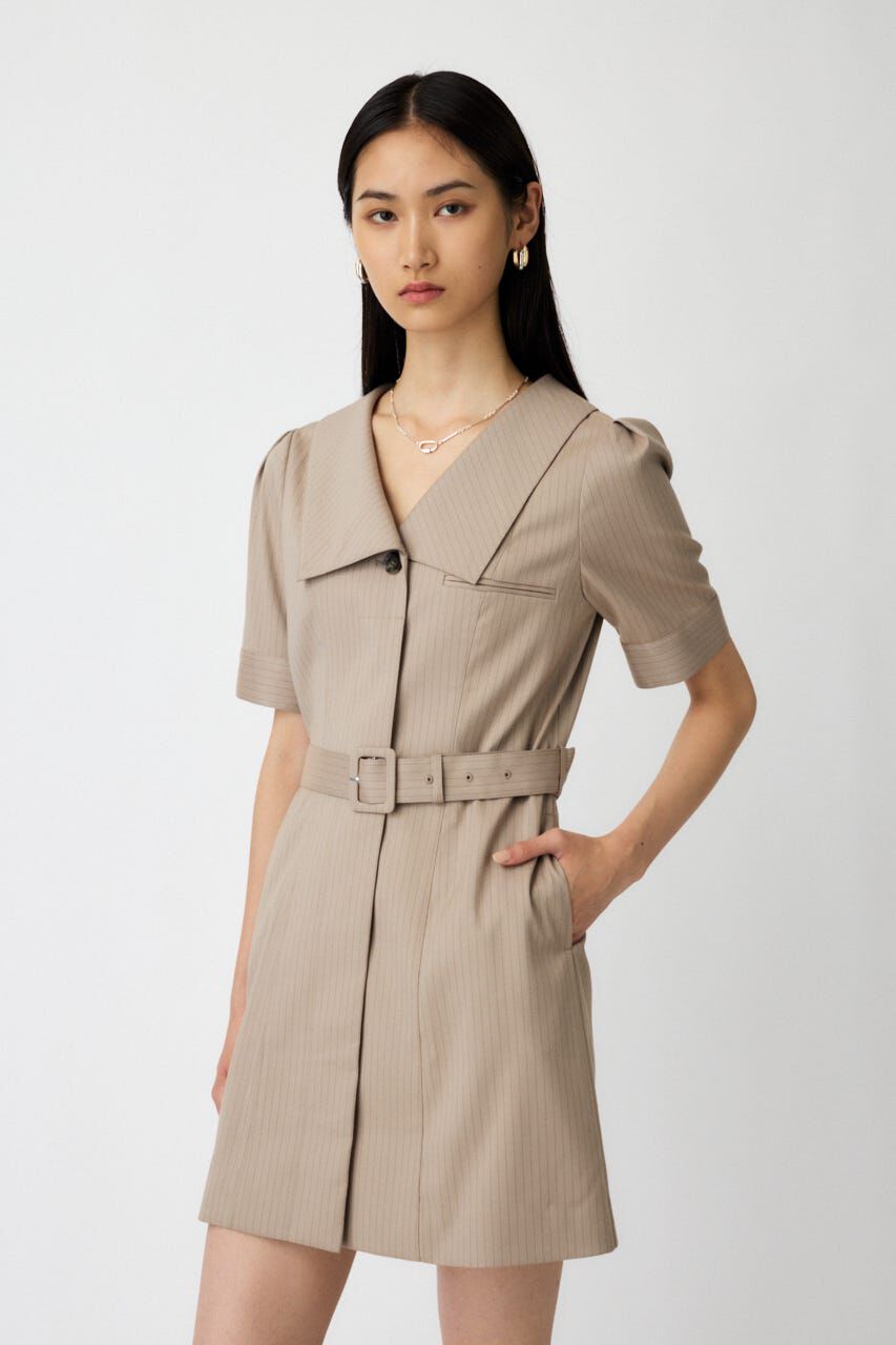 MOUSSY「BIG COLLAR MINI ドレス」|ワンピース|