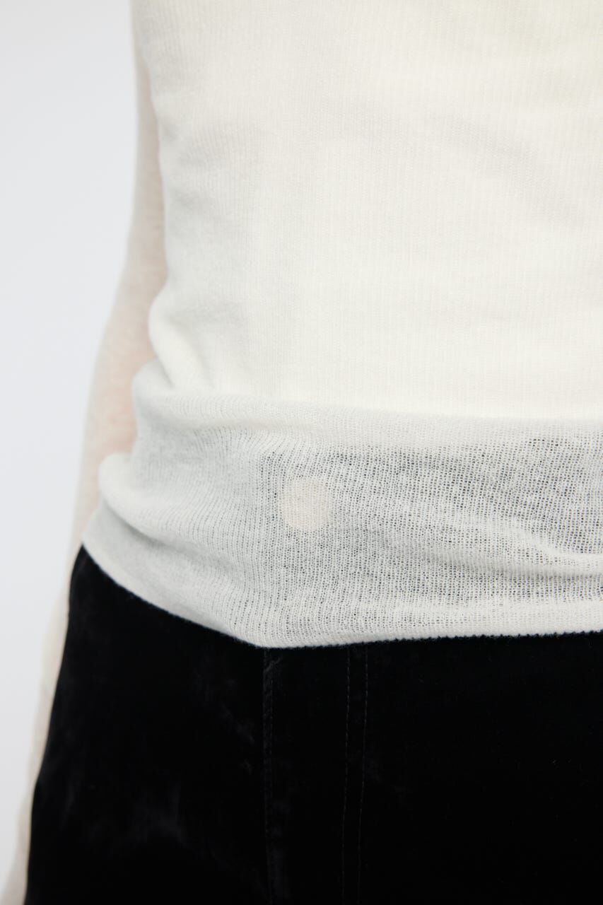 MOUSSY「SHEER TURTLE NECK ニットトップス」|ニット・セーター|