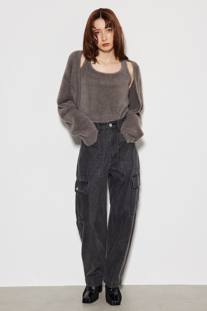 rienda「オーバーポケットJW DENIM PT」|デニム|BLK