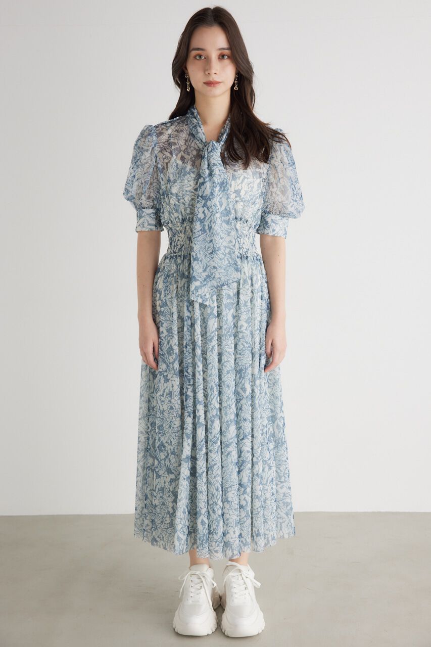 rienda「ネクタイチュールフレア OP」|ワンピース|