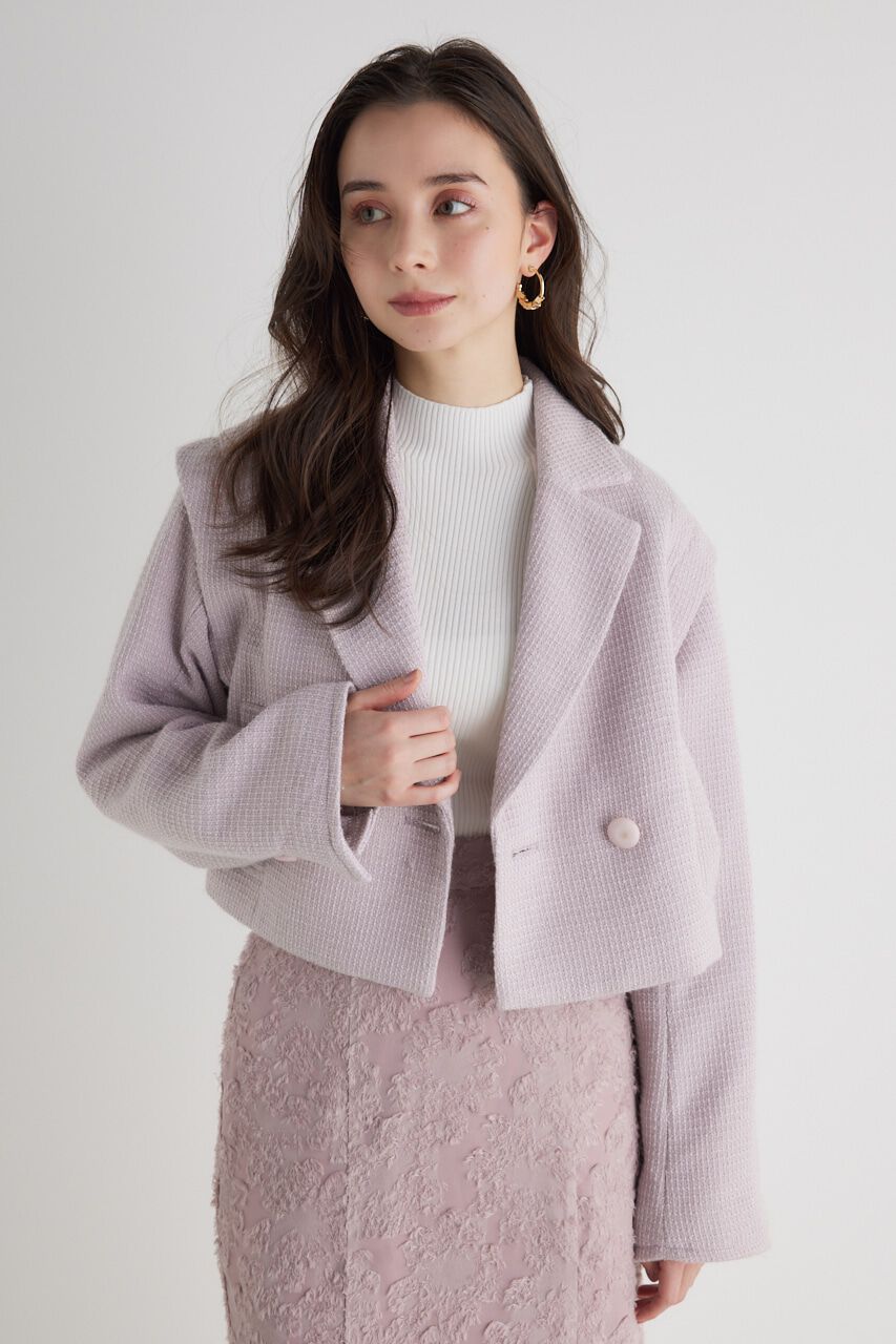 rienda「2wayショルダーツイードショート JK」|ダウンベスト・ベスト|